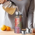 thumbnail image 4 of 20 Oz Pioneer Flower Coffee Tumbler Double Wall Insulated Stainless Steel Water Bottle | Metal Reusable Thermoses Flask with Cup Cap | Leak & Sweat Proof with Anti-Dust Lid, 4 of 7