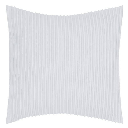 Better Trends Jullian Stripes Design 100% Cotton Euro Sham - White