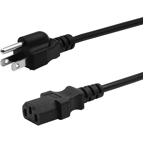 ccwmincc Monitor Power Cord 3 Prong AC Power Cable Standard 5ft - for Computer, TV, Printer, PC, Scanner Power Supply Cable, 10A 125V UL Listed Universal Extension Cable
