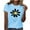 Light Blue, variant on Hvot&aat Sunflower Graphic Top for Women Cute Printed T-shirt Casual Short Sleeve Round Neck Loose Fit Blouse