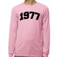 thumbnail image 2 of 1977 College Style Long Sleeve Shirt Unisex Large Pink, 2 of 5