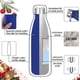 thumbnail image 3 of Botella Térmica Botella Térmica de Acero Inoxidable de 500 ml, Sin BPA, Mantiene Frío 24h y Caliente 12h, Botella Reutilizable de Acero Inoxidable para Deporte, Escuela, Azul, 3 of 5