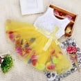 thumbnail image 5 of JUNWELL Summer Kids Baby Girls Children Princess Tutu Dress Lace Bow Flower Sleeveless Dress Party Mini Dress Girls Vestidos Green 4T, 5 of 6