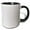 Black/White, variant on 3drose, Black and White Polka Dot Pattern, 11oz Two-tone Green Mug