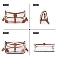 thumbnail image 4 of Women’s Clear PVC Baguette Bag with Adjustable & Detachable Strap, Small Shoulder Crossbody Purse for Stadium Events, 4 of 6
