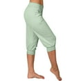 thumbnail image 6 of Capris Sweatpants for Women Casual Athletic Elastic Waist Pants with Pocket Lounge Joggers Workout Loose Trousers, Mint Green, XXL, 6 of 6