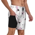 thumbnail image 2 of Yiaed Cute Poodle Dog Print Mens Swim Trunks Bathing Suit Compression Liner Beach Swim Shorts Swimwear Quick Dry Zipper Pocket No-Chafing Board Short-3X-Large, 2 of 6