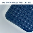 thumbnail image 3 of Tripumer Bathroom Tub Shower Mat 40 x 16 inch PVC Bathroom Tub Mats Shower Mats Extra Large Bathroom tub Mats with Drain Holes Suction Cups Navy Blue, 3 of 8
