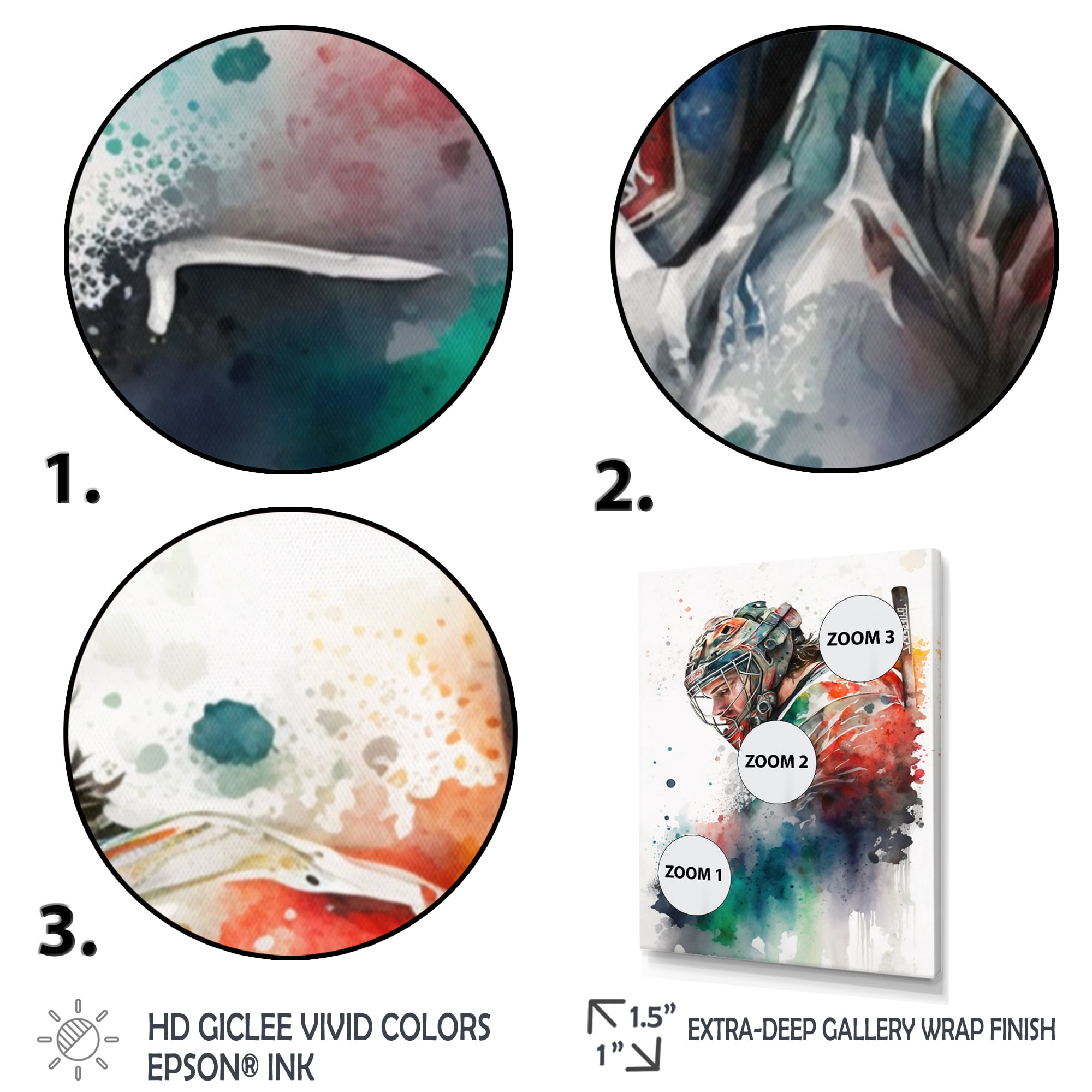 Designart Hockey Goalie During Game II Canvas Wall Art