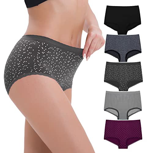 Women's Boyshort Underwear Full Coverage Seamless Panties Soft Stretch Boxer Briefs 5 Packs 