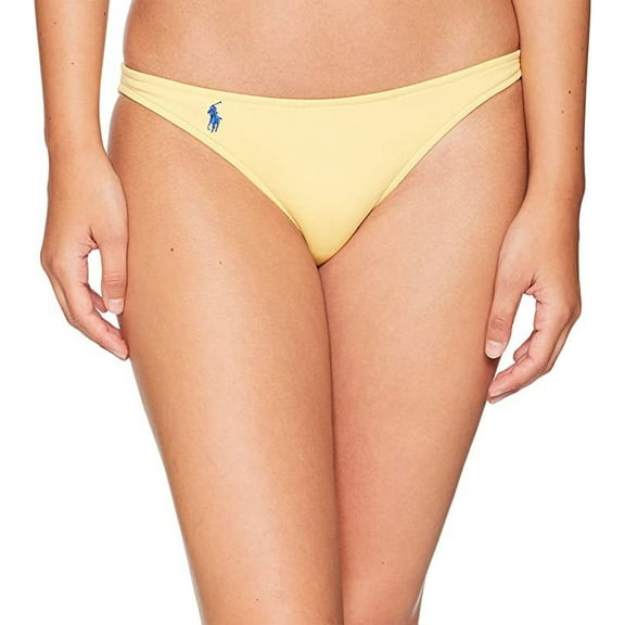 Polo Ralph Lauren Womens Taylor Classic Hipster Swim Bottom Separates, Yellow, Medium