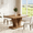 Light Brown, variant on Fnova 47.24" Rectangular Farmhouse Dining Table, Wood Coffee Table for 4 People, Modern Kitchen Table for Dining Room, Brown Black (Chairs Not Included)