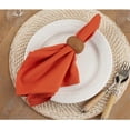 thumbnail image 4 of Fennco Styles Classic Solid Design Napkins, 20-inch Square, Set of 4, (Pumpkin), 4 of 4
