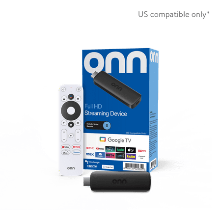 onn Full HD Streaming Device, Google TV - Fast Streaming, 8GB Storage, 1.5GB RAM, Remote with Voice Control