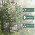 thumbnail image 5 of Outsunny 4ft x 7ft Metal Garden Arch Backyard Bridal Archway Wedding Decoration, 5 of 9