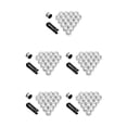 thumbnail image 3 of Wweixi 20Pcs Car Wheel Nut Caps Auto Hub Screw Cover Good Sealing High Fixation Special Socket for Protection with a Clip Silver 5Set, 3 of 6