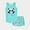 Blue-Panda, variant on MyFav Big Kids Girls Sleeveless Sleepwear Hearts Shape Striped Pajama Nightgown,6-14Y