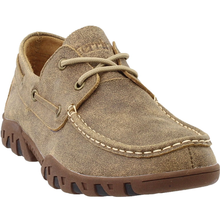 Ferrini Mens Leather Boat Casual Shoes - Walmart.com display picture 1