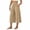 Beige#49, variant on YOIAVAIOY Women's High Waisted Cropped Wide Leg Pants Loose Straight Leg Lounge Capri Trousers with Pockets Wine XL