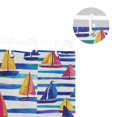 thumbnail image 5 of Yayeee Shower Curtain with Hooks 72"x72" Waterproof Fabric Bathroom Hanging Decor, Blue Hand Drawn Sailboats, 5 of 5