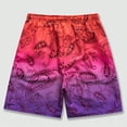 thumbnail image 5 of Beach Shorts for Men 2026 Summer Casual Loose Fit Elastic Waist Straight Leg Floral Printed Cool Shorts with Pockets, 5 of 6