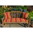 thumbnail image 2 of Casual Cushion Stripe Sunbrella® Fabric 1-Piece Outdoor Throw Pillow, 18"W x 18"L, Astoria Sunset, 2 of 4