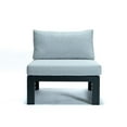 thumbnail image 5 of LeisureMod Chelsea 6-Piece Patio Conversation Set Outdoor Sectional Sofa Set Black Aluminum With Cushions in Light Gray, 5 of 7