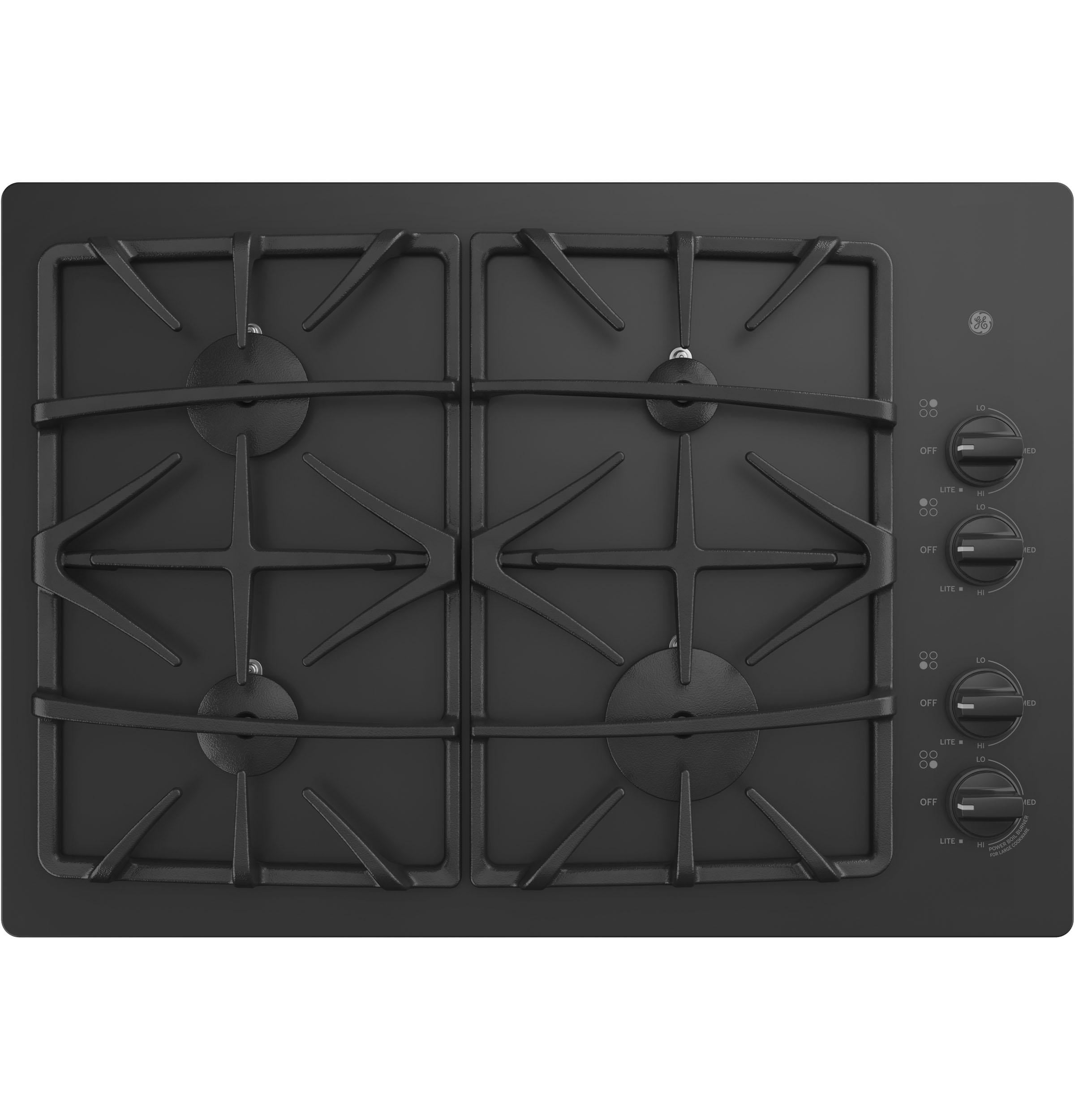 GE Appliances JGP5530DLBB 30 Inch Gas Sealed Burner Cooktop Black