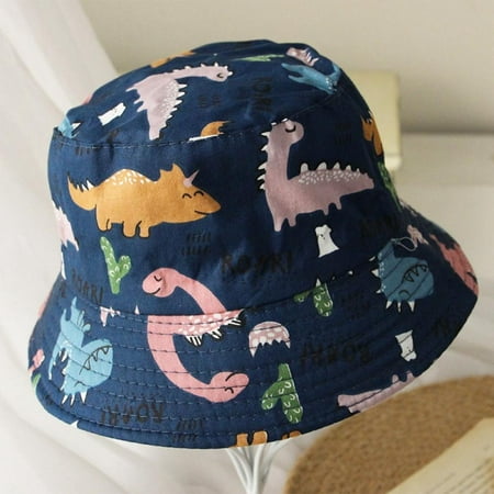 

Summer Baby Boys Girls Sunhat Cartoon Animal Print Bucket Hat For Kids Toddler