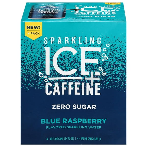 Sparkling Ice®  Caffeine Blue Raspberry 4/16oz