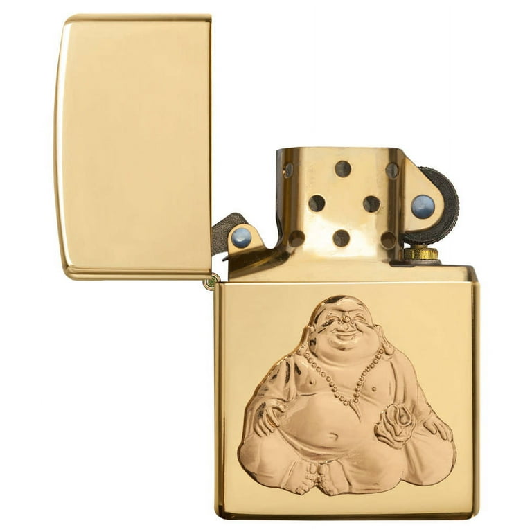 Zippo Laughing Buddha High Polish Brass Pocket Lighter - Walmart.com