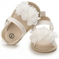 thumbnail image 5 of Infant Baby Girls Summer Sandals Flower Soft Sole Newborn Toddler First Walker Crib Dress Shoes, 5 of 7