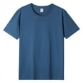 thumbnail image 1 of Selected pure cotton round neck parent-child short-sleeved shirt, casual party sports loose top, 1 of 2