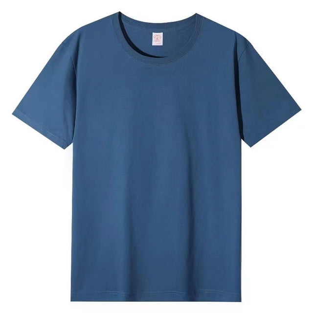 Selected pure cotton round neck parent-child short-sleeved shirt, casual party sports loose top