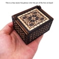 thumbnail image 6 of Music Box Howl's Moving Castle Engraved Wood Musical Box Hand Cranked Gift Box for Christmas,Birthday,Valentine's Day,Air Walk,Black, 6 of 7