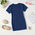 thumbnail image 6 of Abcomgle Summer Dresses for Girls 14-16 Casual A Line Short Sleeve Girls Tshirt Dresses Solid Crew Neck Sundresses Loose Lightweight Dresses,Navy,9-10Years, 6 of 7