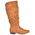 thumbnail image 3 of Women PU/Suede Wide Calf Knee High Boots Slouch Flat Heel Booties Shoes BLVD-W WIDE/CALF/TAN Size 9.5, 3 of 3