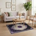 thumbnail image 3 of ODIKA 4'x6' Washable Area Rug Round Boho Gothic Vintage Border Distressed Astrology Scroll for Bedroom, Reading Nook, Pet Friendly & Non-Shedding, 3 of 7