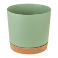 thumbnail image 1 of 12*10,5*11 cm, (verde), juego de 1 maceta, macetas de interior con orificios de drenaje y base extraíble, platillo decorativo moderno para maceteros de exterior, 1 of 5