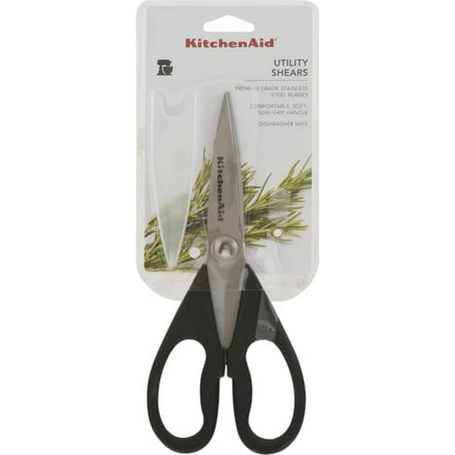 KitchenAid Tijeras de cocina multiusos con funda protectora, 8.72 pulgadas, negro negro 1