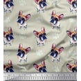 thumbnail image 1 of Soimoi Cotton Poplin Fabric Boston Terrier Dog Print Fabric by The Yard 42 Inch Wide, 1 of 1