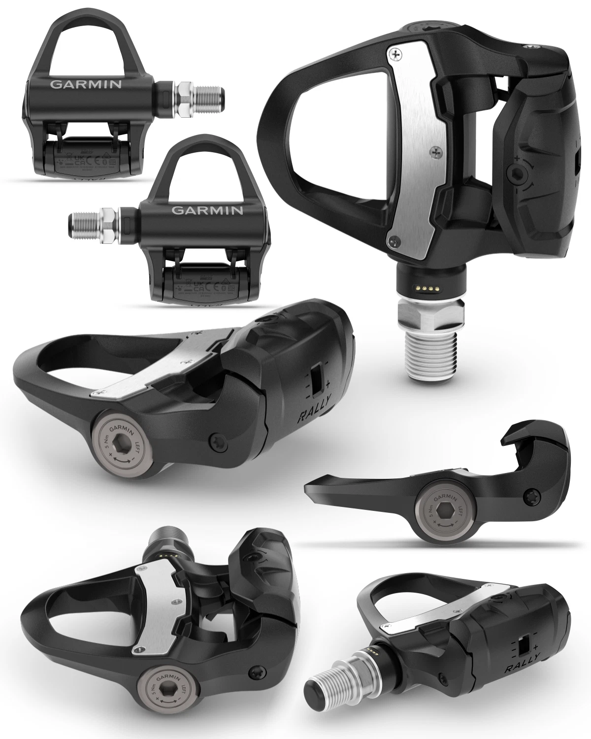 Garmin Rally RK110 Single-Sensing Road Power Meter Pedals – LOOK KEO, Upgradeable, Rechargeable 90h w/ Wearable4U Power Bank Bundle