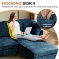 thumbnail image 4 of Soscana 99" Sectional Sofa Couch with Reversible Ottoman for Living Room,Chenille L Shaped 4 Seater,Fits for Living Room,Apartment,Office,Studio, Blue, 4 of 9