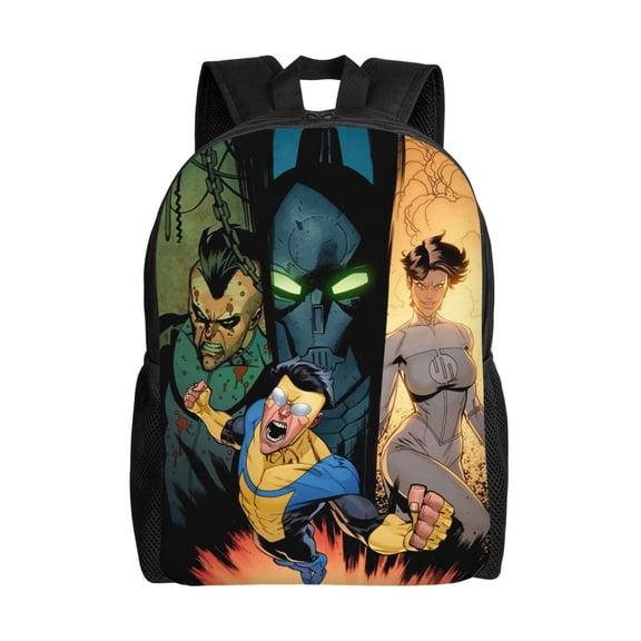 Invincible Laptop Backpacks 16 Inch Cartoon College School Bag Bookbag Lightweight Students Travel Shoulder Bag Daypack