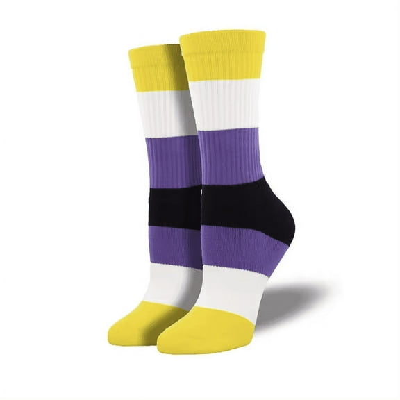 LGBTQIA Gay Pride Nonbinary Casual Sports Socks, Breathable, Sustainable, Quick Dry, Unisex