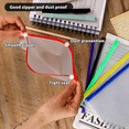 thumbnail image 2 of 12pcs A5 Binder Pockets 6 Hole Inserts with 42 Adhesive Tabs for Ring Notebook Binders, 2 of 6