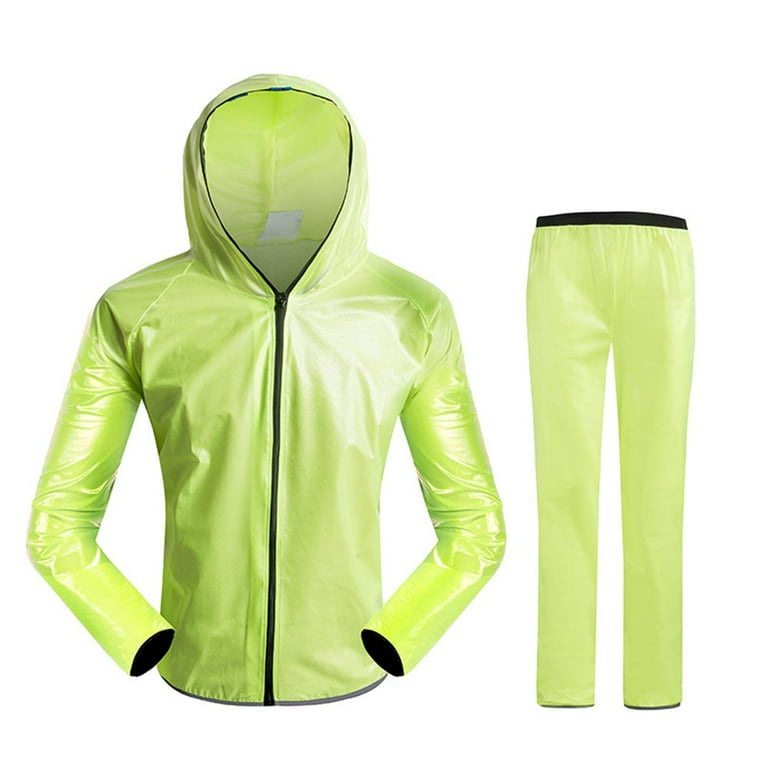 Women Men Cycling Raincoat Jacket Waterproof Bicycle Road MTB TPU