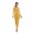 Tan, variant on Women's Round Neck Long Sleeve Maxi Wrap Dress 80% polyester 20% spandex Elegant Flowy Style for Everyday Wear