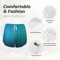 thumbnail image 4 of Salouo Blue to turquoise Print Women's 2 in 1 Running Shorts Double-Layer Shorts Athletic Workout Gym Yoga Shorts Running Shorts for Women-X-Large, 4 of 7
