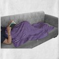 thumbnail image 6 of Fish Scale Soft Flannel Fleece Throw Blanket, Japanese Wave Pattern in Purple Shades Oriental Concentric Forms, Cozy Plush for Indoor and Outdoor Use, 70" x 90", Lavender Purple, by Ambesonne, 6 of 6